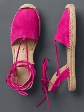 🌟HOST PICK🌟 GAP Pink Suede Espadrille Lace-Up Sandals